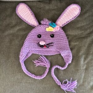 Knit rabbit hat